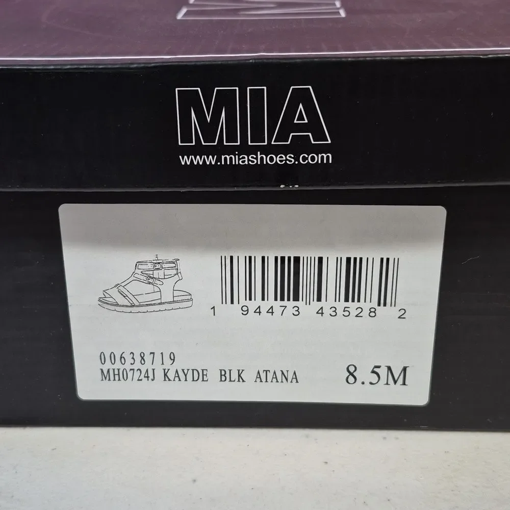 MIA Kayde Size 7M Or 8.5M Black Gladiator Sandal - New